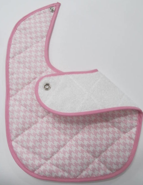 Baby Bib Pink & white